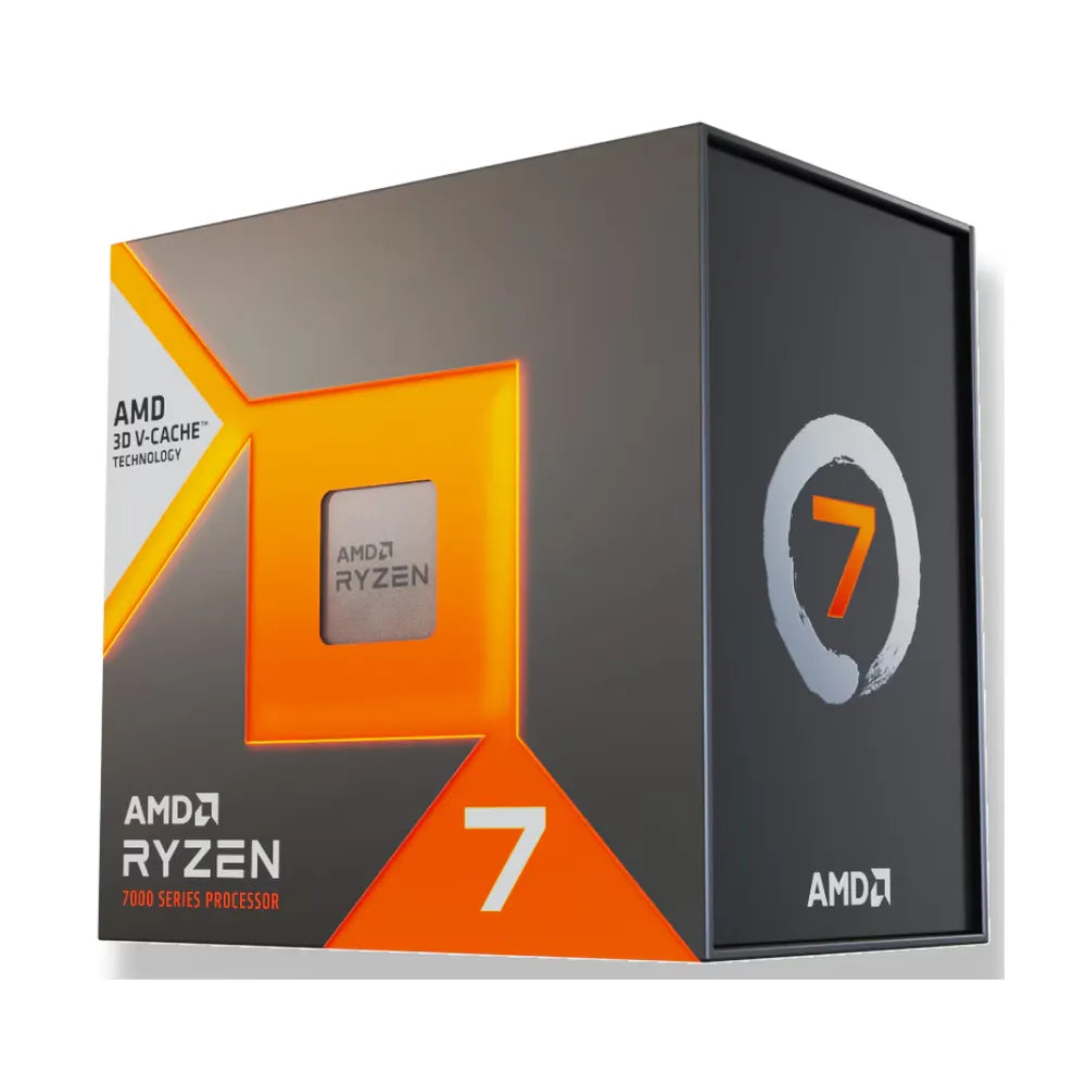 معالج الألعاب AMD Ryzen 7 7800X3D، 8 أنوية، تردد أساسي 4.2 جيجاهرتز، تردد توربو 5 جيجاهرتز، ذاكرة تخزين مؤقتة L1 بحجم 512 كيلوبايت، DDR5، مقبس AM5، ضمان لمدة سنة | 100-100000910WOF