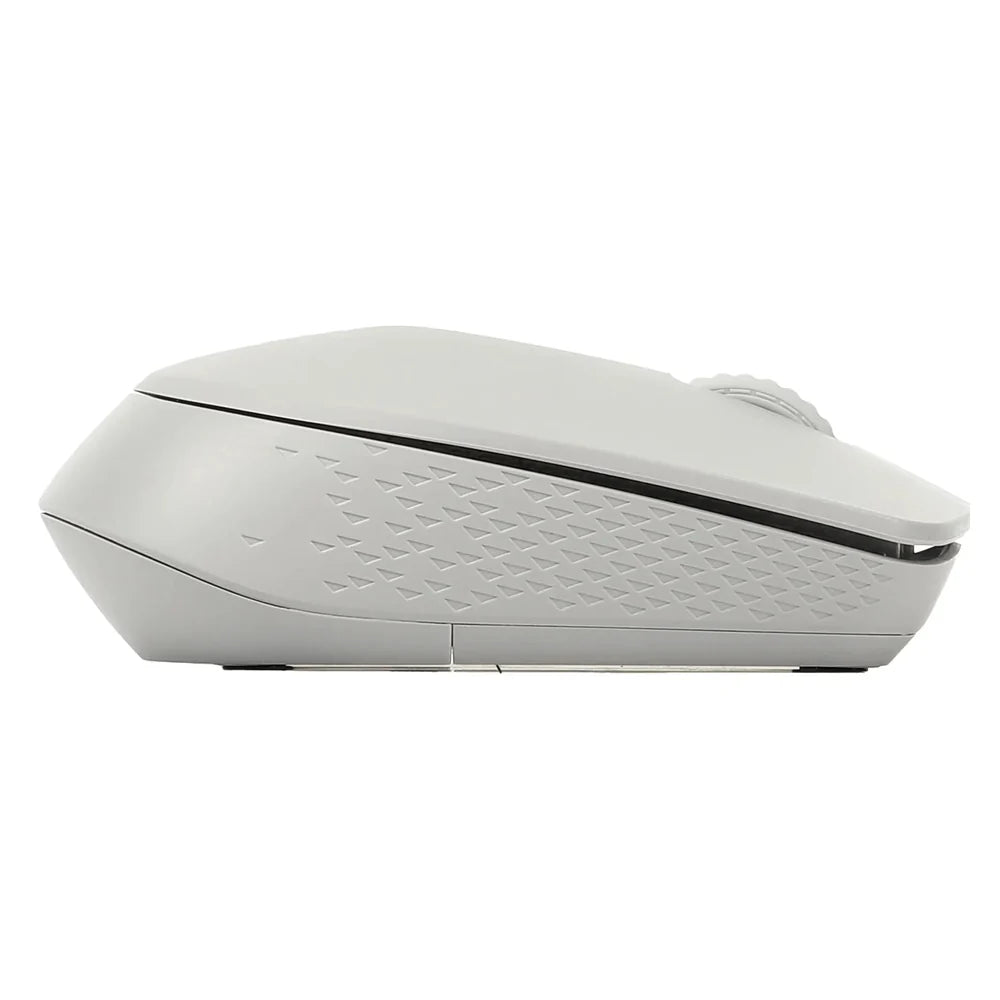 Rapoo M100 Silent Multi-Mode Wireless Mouse, 1300 DPI Optical Sensor, 3 (Left/Right-click, Middle click/scroll wheel) Buttons, Ambidextrous Design, Up to 9 months Battery Life, Light Grey, 1 Year Warranty | 18185