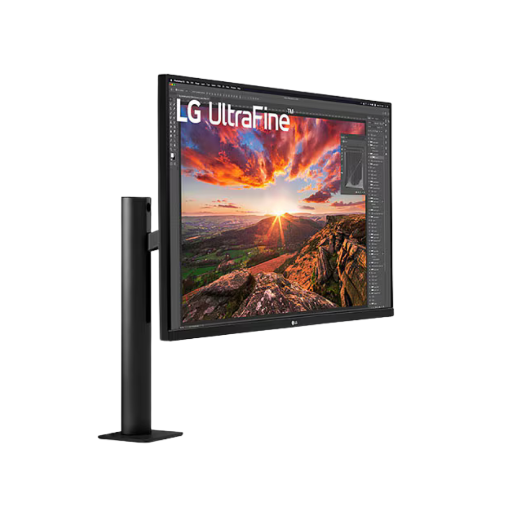 شاشة LG UltraFine 32UN880-B بحجم 32 بوصة بدقة 4K UHD (3840 × 2160) ومضادة للتوهج، ومنافذ HDMI، وDP، وUSB-C، قابلة لتعديل الارتفاع/المحور/الدوران/الإمالة، بضمان لمدة عام | 32UN880-B
