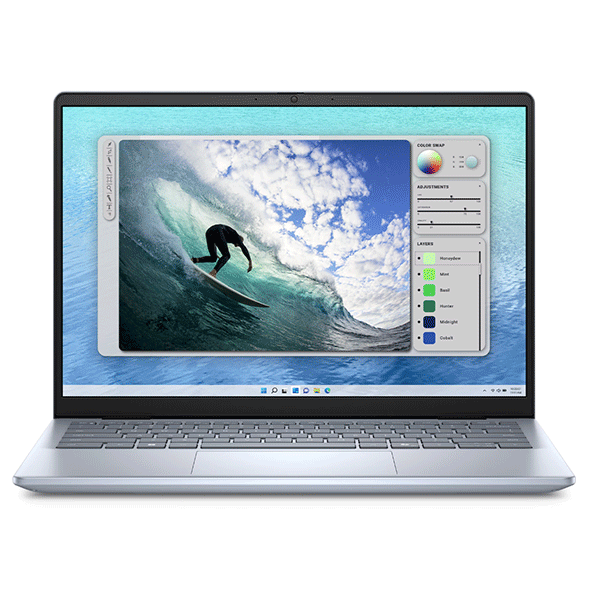 كمبيوتر ديل انسبايرون 14 5440، معالج Intel Core 7 150U، ذاكرة وصول عشوائي (RAM) سعة 16 جيجابايت، قرص تخزين صلب (SSD) سعة 1 تيرابايت، شاشة 14 بوصة عالية الدقة بالكامل (FHD)، نظام تشغيل ويندوز 11 هوم، ضمان لمدة سنة.