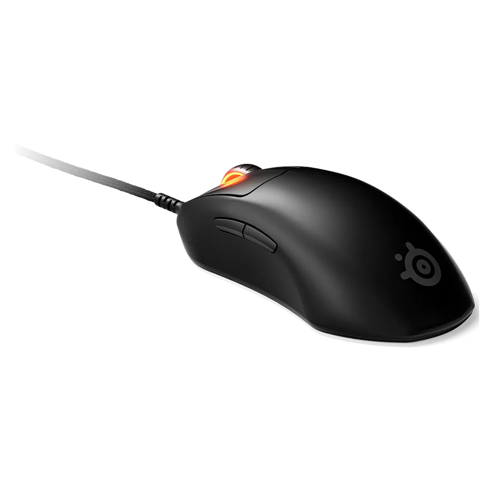 ماوس ألعاب Steelseries Prime Mini Wired، 18، 000 CPI SteelSeries TrueMove Pro Sensor، Prestige OM optical magnetic Switches، 5 Programmable أزرار، Ergonomic، تصميم Right-Handed، 1-Zone R GB Lighting، أسود، ضمان سنة واحدة | 62421