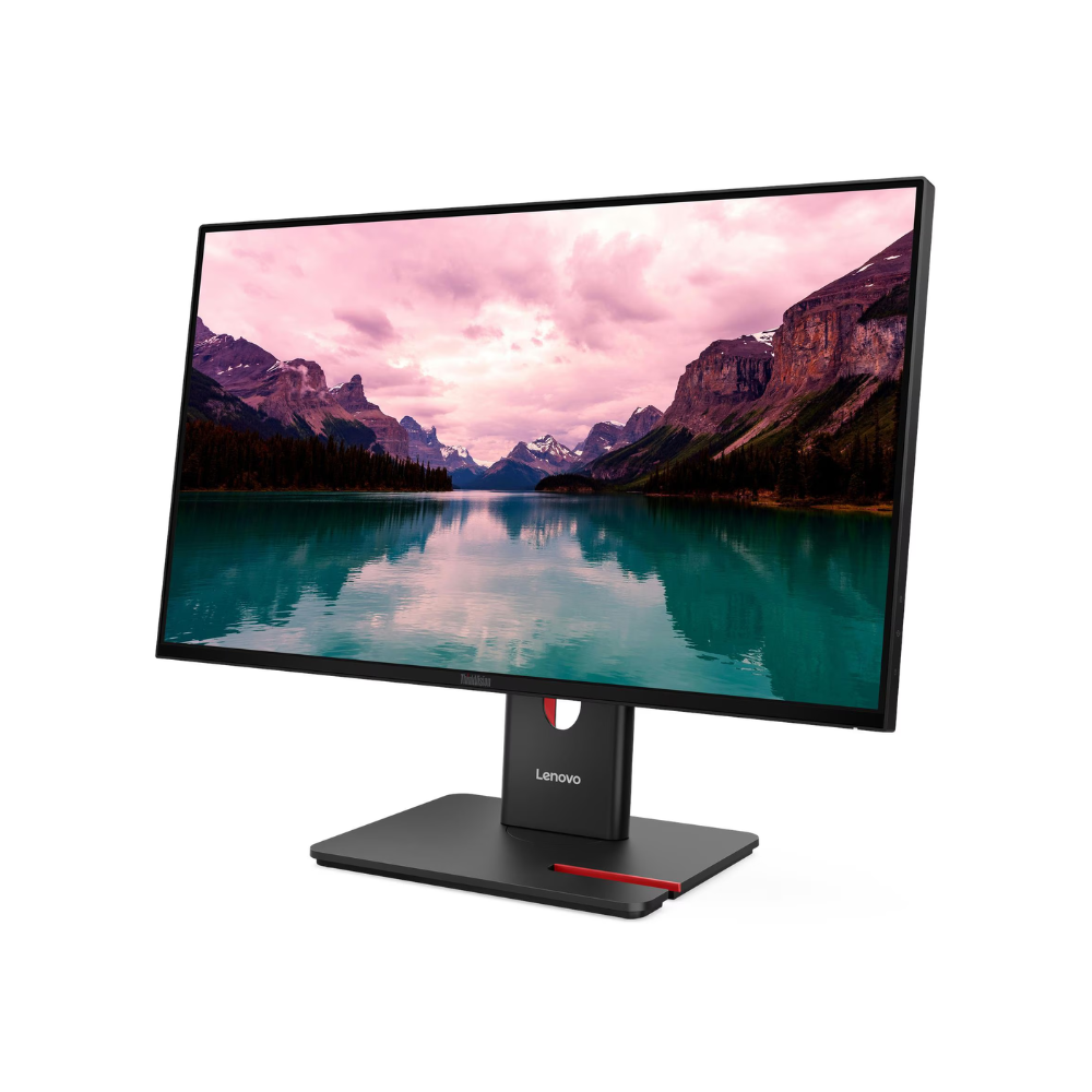 شاشة Lenovo ThinkVision T24-40 مقاس 23.8 بوصة FHD (1920 × 1080)، مضادة للتوهج، منفذ DP، منفذ HDMI، منفذ VGA، قابلة للتعديل (الارتفاع/المحور/الدوران/الإمالة)، ضمان 3 سنوات | 64A4MATXUK