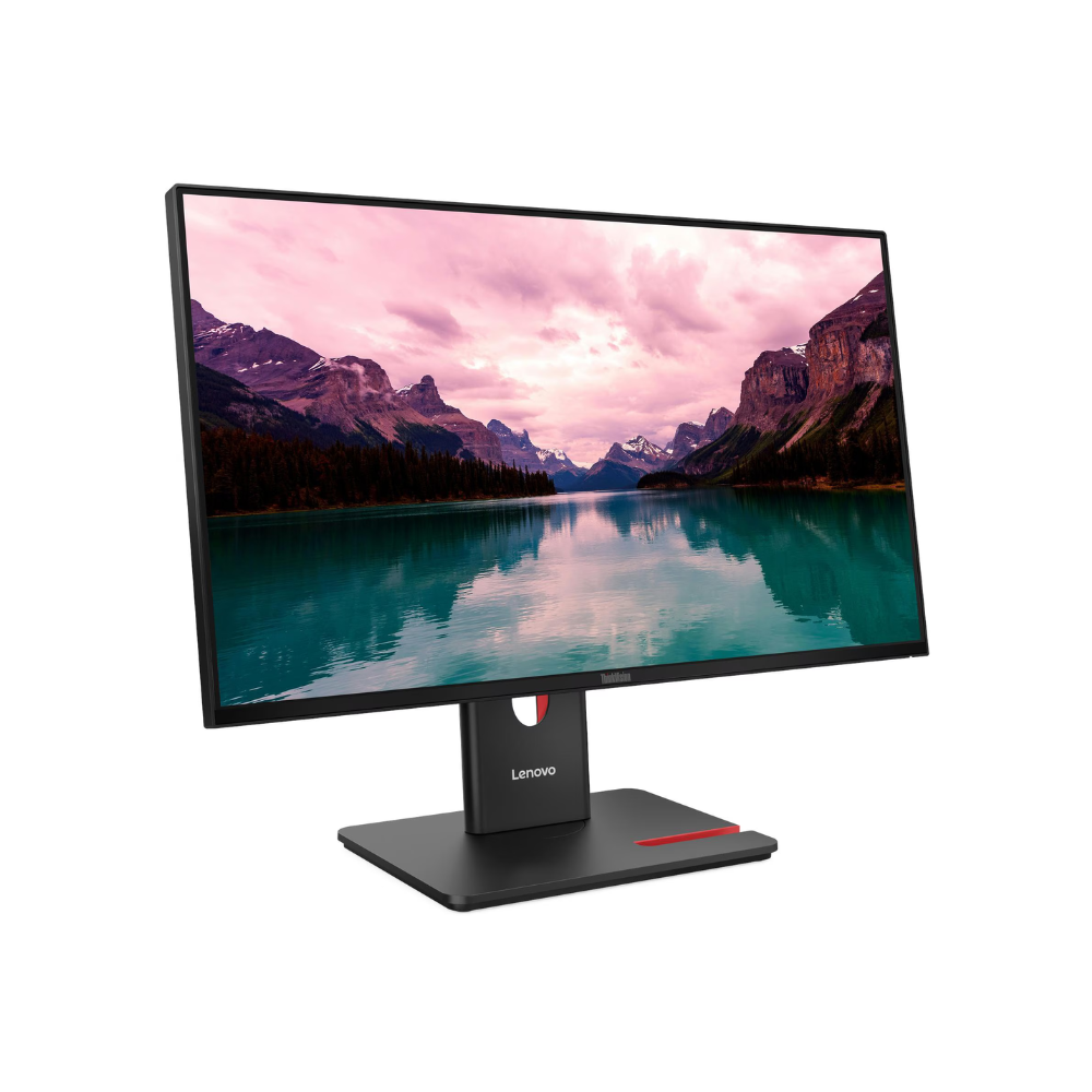 شاشة Lenovo ThinkVision T24-40 مقاس 23.8 بوصة FHD (1920 × 1080)، مضادة للتوهج، منفذ DP، منفذ HDMI، منفذ VGA، قابلة للتعديل (الارتفاع/المحور/الدوران/الإمالة)، ضمان 3 سنوات | 64A4MATXUK