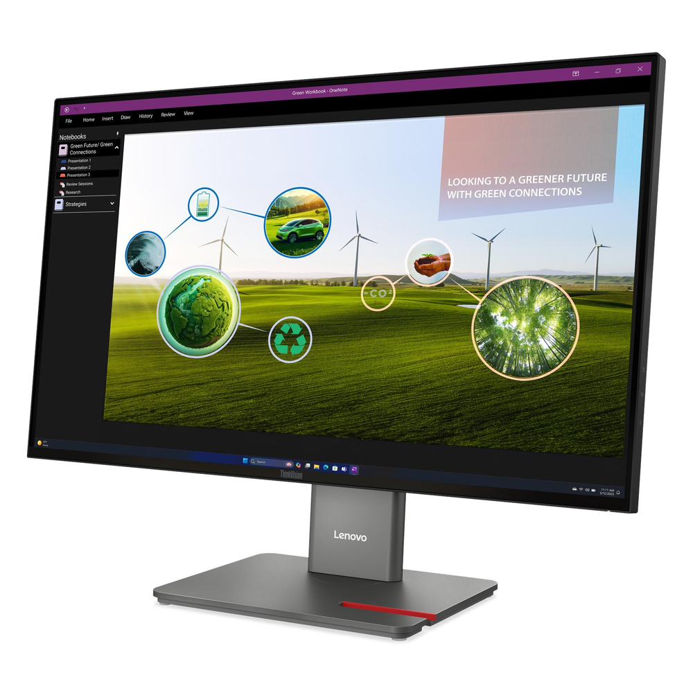 شاشة Lenovo ThinkVision P27Q-40 بحجم 27 بوصة ودقة QHD (2560 × 1440)، ومعدل تحديث 120 هرتز، ومضادة للتوهج، ومنافذ USB-C و HDMI و DP، قابلة للتعديل في الارتفاع والإمالة والدوران والمحور، ضمان 3 سنوات | 64A7GAT6UK