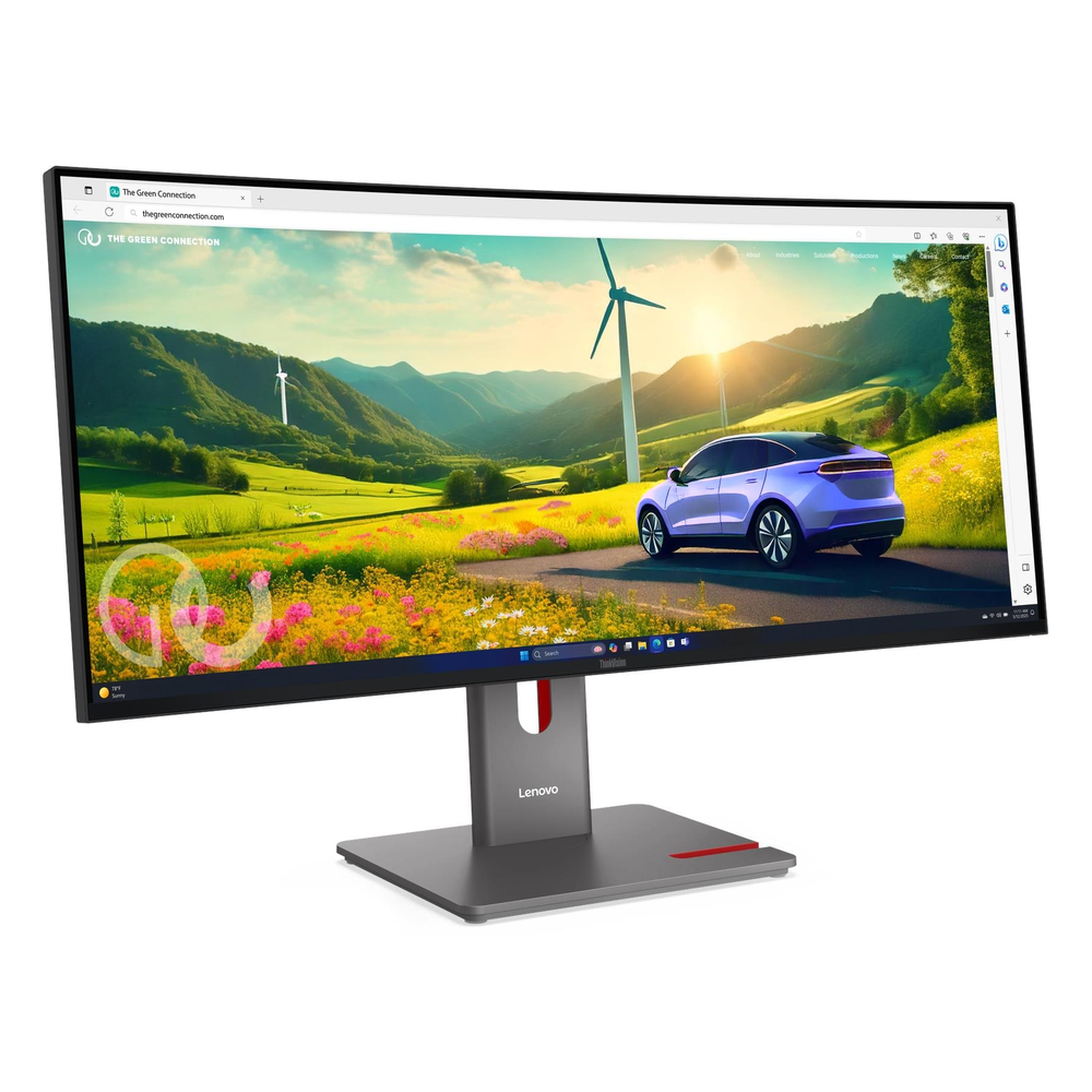 Lenovo ThinkVision P34WD-40 34" WQHD (3440 x 1440) Curved Monitor, 120Hz Refresh Rate, Anti-glare, USB-C, HDMI, DP, RJ45, Height/Tilt/Swivel, Adjustable, 3 Year Warranty | 64ADGAT1UK