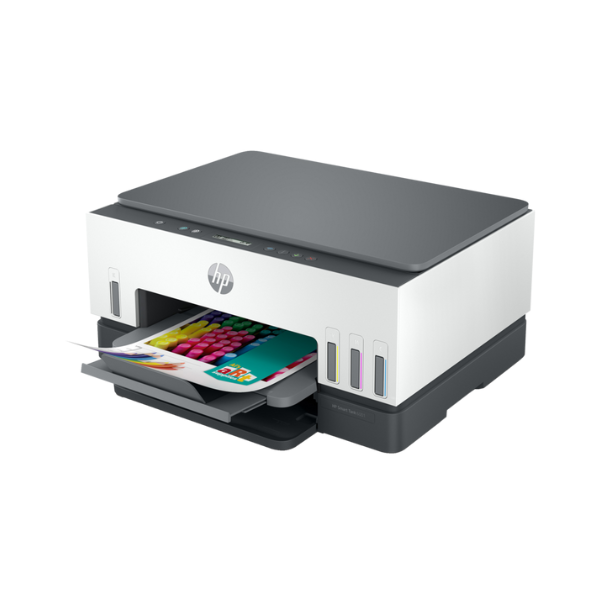 طابعة HP Smart Tank 670 اللاسلكية المتكاملة، ماسحة ضوئية مسطحة، ضمان لمدة عام | 6UU48A