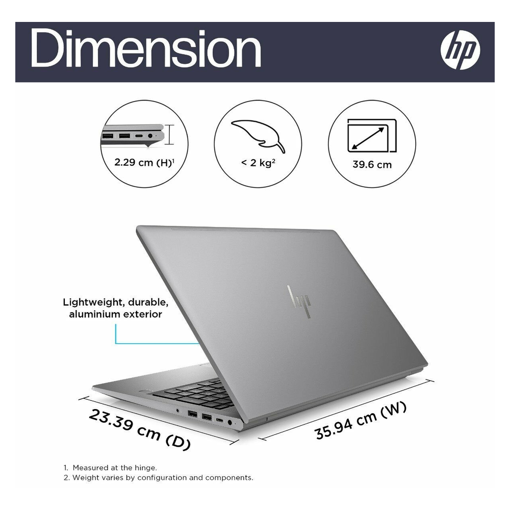 لابتوب محطة عمل متنقلة HP ZBook Power G10، معالج AMD Ryzen 9 PRO 7940HS، ذاكرة 32GB، قرص SSD سعة 512GB، كرت شاشة Nvidia RTX 2000 Ada بسعة 8GB، شاشة 15.6 بوصة QHD، Windows 11 Pro، لوحة مفاتيح إنجليزية وعربية بإضاءة خلفية، ضمان سنة واحدة | 866F4EA