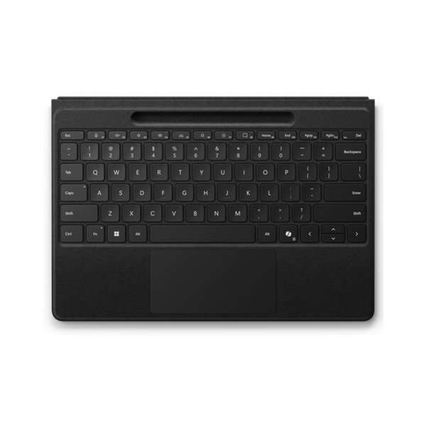 Microsoft Surface Pro Arabic & English Keyboard with Slim Pen & Copilot، Magnetic Connection & Bluetooth، أسود، ضمان سنة واحدة | 8X6-00181
