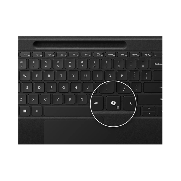 لوحة مفاتيح Microsoft Surface Pro Arabic & English With Copilot، Magnetic Connection، أسود، ضمان سنة واحدة | 8XA-00181