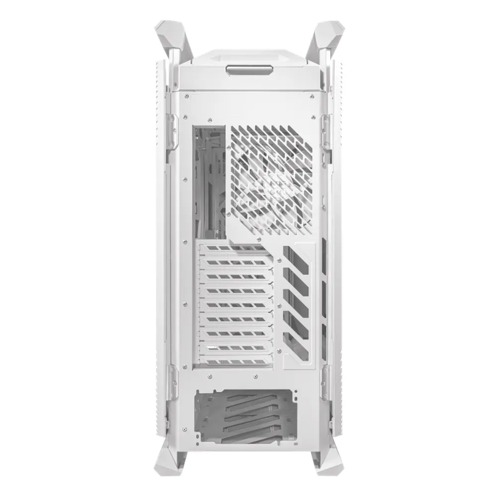 كيس كمبيوتر Asus ROG Hyperion GR701 E-ATX، Tempered Glass Left & Right Panels، يستوعب كرت شاشة حتى 460mm، 4 × 140 mm (PWM) Fans with AR GB Fan Hub، USB 3.2 Gen 2 & 60W fast charging، أبيض، ضمان سنة واحدة | 90DC00F3-B39000