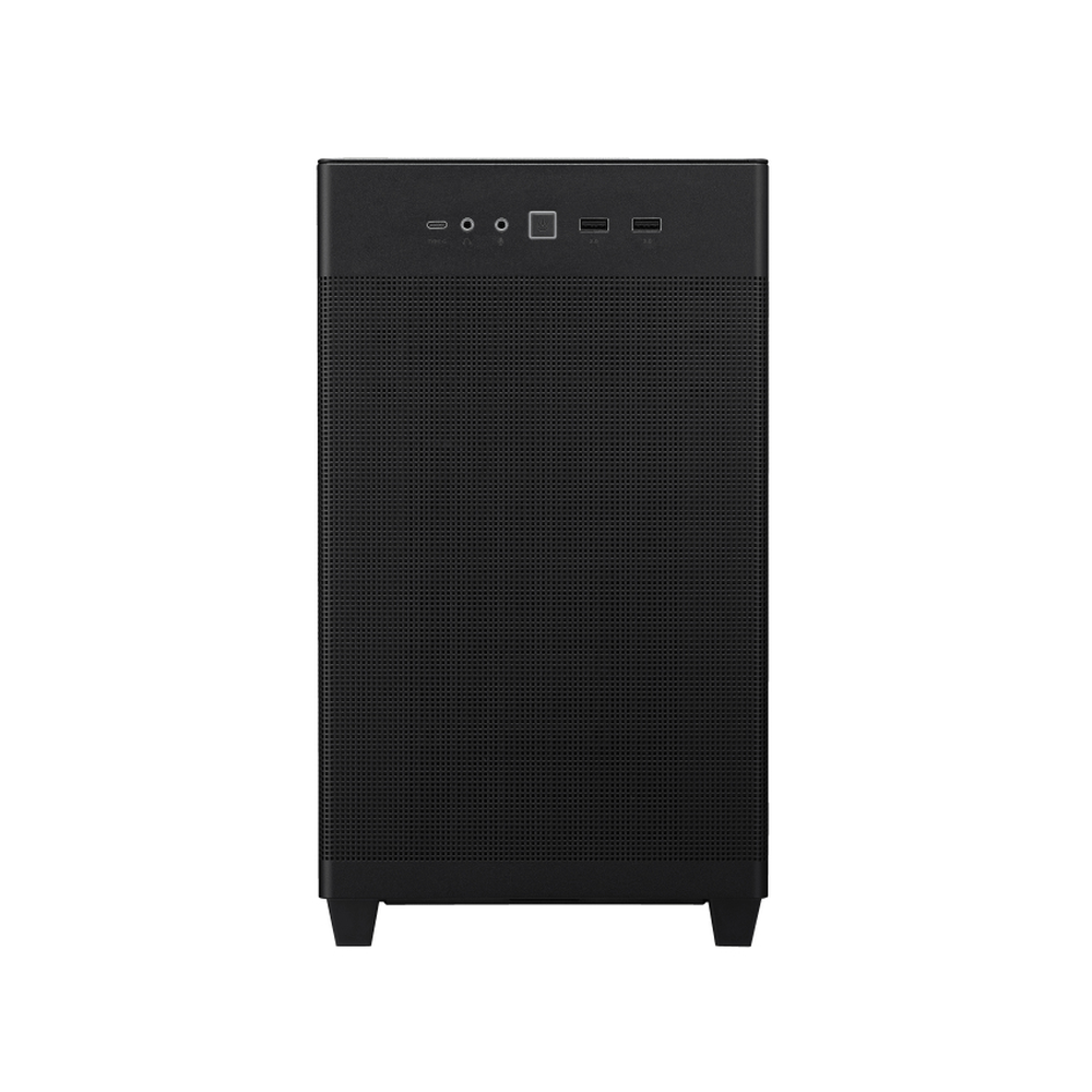 علبة كمبيوتر Asus Prime AP201 Small Tower-mATX، لوحة جانبية من الزجاج المقوى، تدعم وحدات معالجة الرسومات بطول 338 ملم، مروحة واحدة 120 ملم، USB 3.2 Gen 2، لوحات شبكية شبه مرشحة، لون أسود، ضمان لمدة سنة | 90DC00G0-B39010