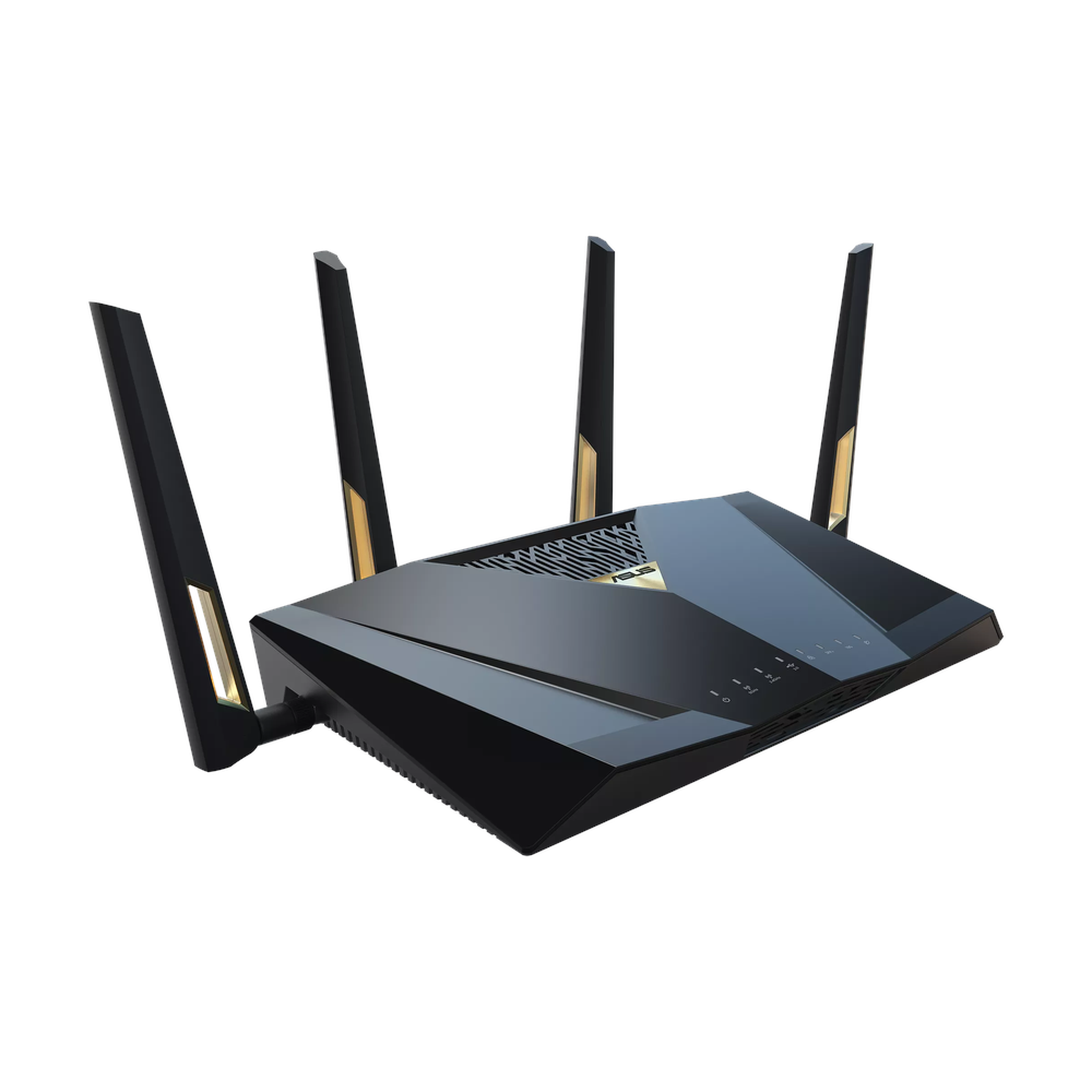 Asus Dual-band WiFi 7 AiMesh Extendable Router, 5 GHz Up to 5764 Mbps, 2.4 GHz Up to 1376 Mbps, 4 x External Antennas, 2.6 GHz Quad-Core Processor, Gaming Port & Mobile Game Mode, 1 Year Warranty | 90IG08V0-MO3N0V