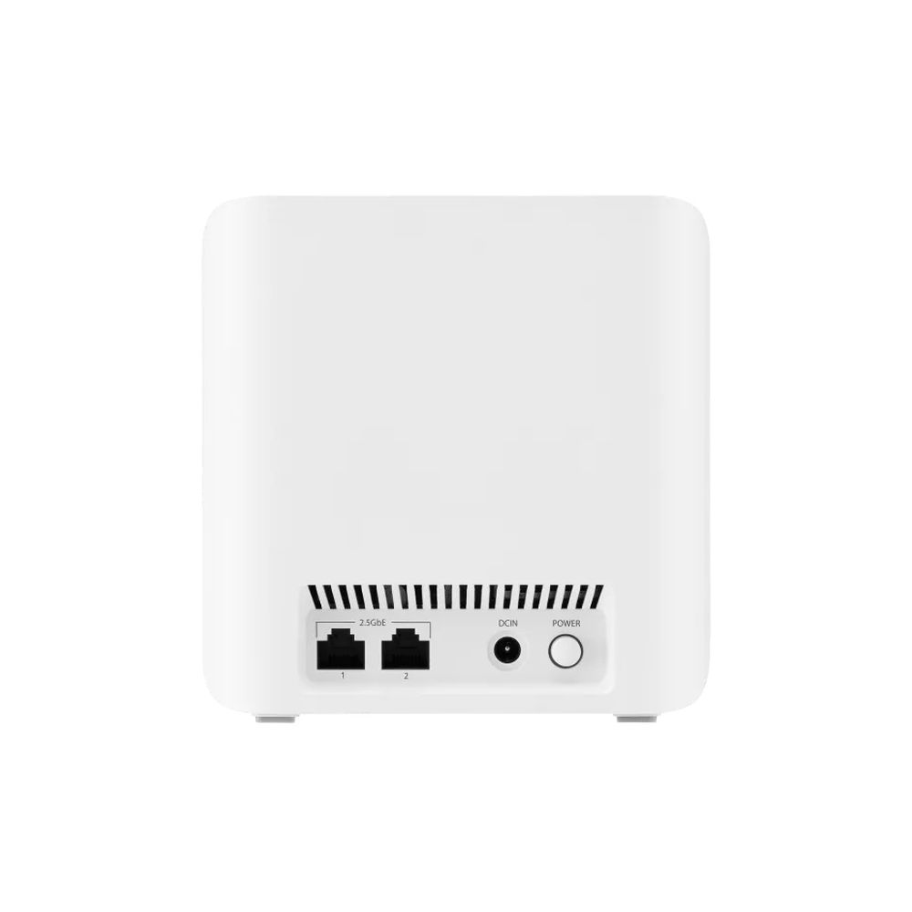 جهاز توجيه Asus ZenWiFi BD4 AiMesh قابل للتوسيع مكون من 3 قطع، سرعات تصل إلى 3600 ميجابت في الثانية، 4 هوائيات داخلية، تغطية 6500 قدم مربع، وحدة معالجة مركزية رباعية النواة 1.5 جيجا هرتز، أبيض، ضمان لمدة سنة | 90IG0960-MO3C40