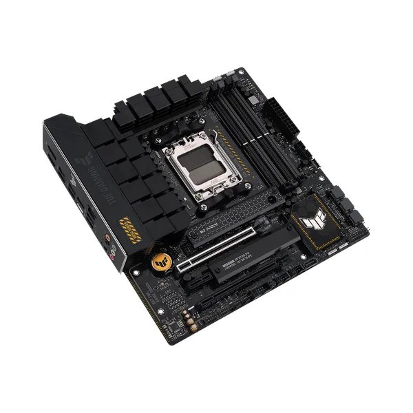 Asus TUF GAMING B650M-PLUS Motherboard, AM5 Socket, micro-ATX Form Factor, DDR5 Ram, PCIe 4.0 With SafeSlot Core+, HDMI, DisplayPort, Realtek 2.5 GB Ethernet With TUF LANGuard, Aura Sync, 1 Year Warranty | 90MB1BG0-M0EAY0