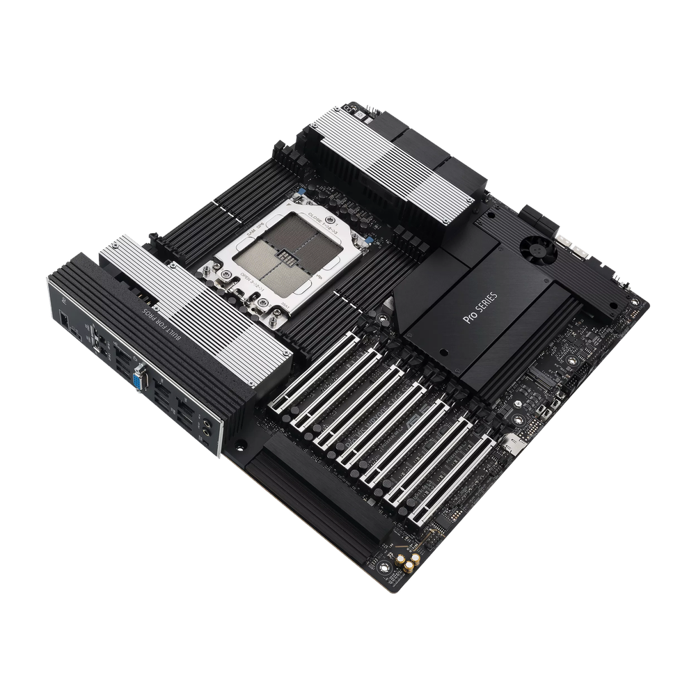 Asus Pro WS WRX90E-SAGE SE Workstation Motherboard, sTR5 Socket, EEB Form Factor, DDR5, PCIe 5.0 With SafeSlot Core+, USB4 40 GBps, Intel Dual 10 GB + Realtek 1 GB Ethernet With Asus LANGuard, Asus 5X Protection III, 1 Year Warranty | 90MB1FW0-M0EAY0