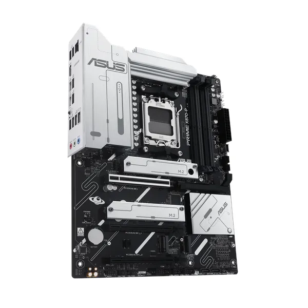 لوحة أم Asus PRIME X870-P، مقبس AM5، عامل الشكل ATX، ذاكرة وصول عشوائي DDR5، PCIe 5.0 مع SafeSlot Core+، USB4 40 جيجابت في الثانية، HDMI، Thunderbolt، إيثرنت Realtek 2.5 جيجابت مع Asus LANGuard، Aura Sync، ضمان سنة واحدة | 90MB1IT0-M0EAY0
