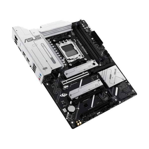 لوحة أم Asus PRIME X870-P، مقبس AM5، عامل الشكل ATX، ذاكرة وصول عشوائي DDR5، PCIe 5.0 مع SafeSlot Core+، USB4 40 جيجابت في الثانية، HDMI، Thunderbolt، إيثرنت Realtek 2.5 جيجابت مع Asus LANGuard، Aura Sync، ضمان سنة واحدة | 90MB1IT0-M0EAY0