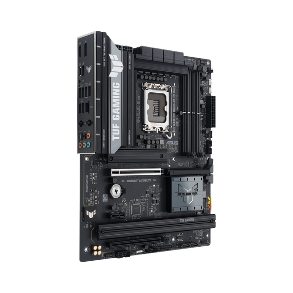 Asus TUF GAMING B860-PLUS WiFi Motherboard, LGA 1851 Socket, ATX Form Factor, DDR5 Ram, PCIe 5.0 With SafeSlot Core+, Wi-Fi 7, Bluetooth v5.4, HDMI, DisplayPort, Thunderbolt 4, Realtek 2.5 GB Ethernet With TUF LANGuard, Aura Sync, 1 Year Warranty |
