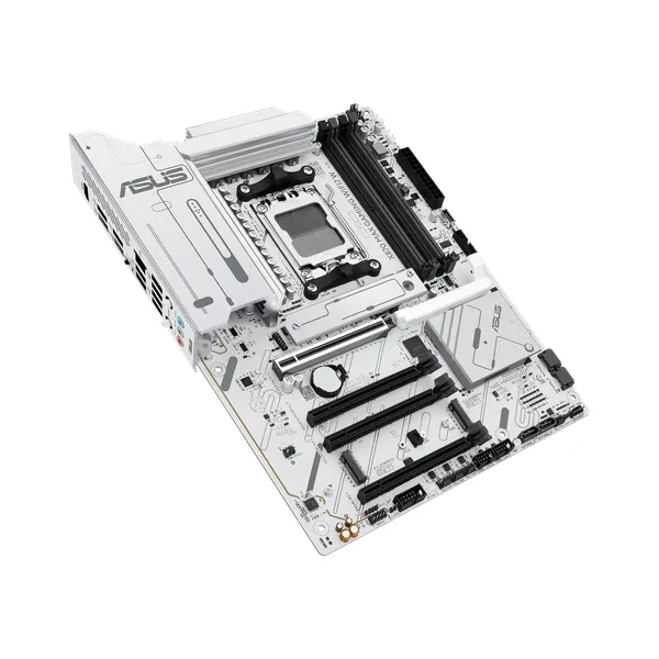 لوحة أم للألعاب Asus X870 MAX GAMING WiFi، مقبس AM5، عامل الشكل ATX، ذاكرة DDR5، منفذ PCIe 5.0 مع SafeSlot Core+، واي فاي 7، بلوتوث v5.4، HDMI، ثندربولت 4، إيثرنت Intel 2.5 جيجابت مع Asus LANGuard، Aura Sync، أبيض، ضمان لمدة عام | 90MB1LZ0-M0EAY0