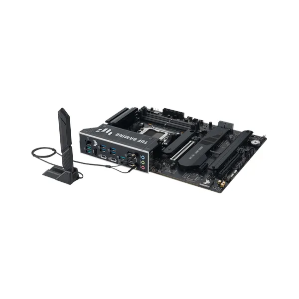 لوحة أم Asus TUF GAMING X870E-PLUS WiFi، مقبس AM5، عامل الشكل ATX، ذاكرة DDR5، منفذ PCIe 5.0 مع SafeSlot Core+، واي فاي 7، بلوتوث v5.4، HDMI، Thunderbolt 4، شبكة إيثرنت Realtek 2.5 جيجابت مع TUF LANGuard، مزامنة Aura Sync، ضمان لمدة سنة | 90MB1M70-M0EAY0
