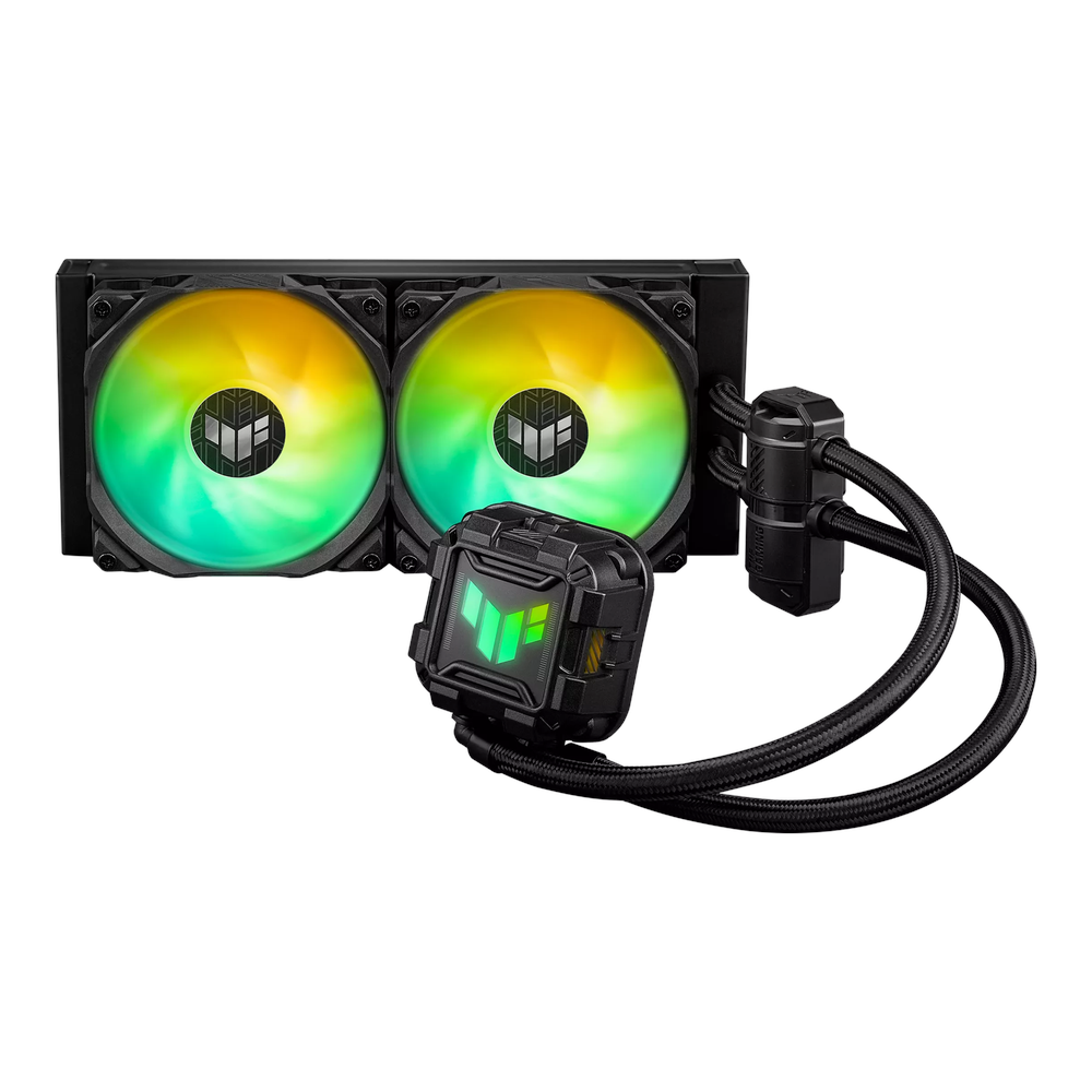 Asus TUF Gaming LC II 240 ARGB AIO Liquid Cooler, Decoupled Low-Noise Pump, Supports Intel, AMD Sockets, Black, 1 Year Warranty | 90RC00U1-M0UAY0