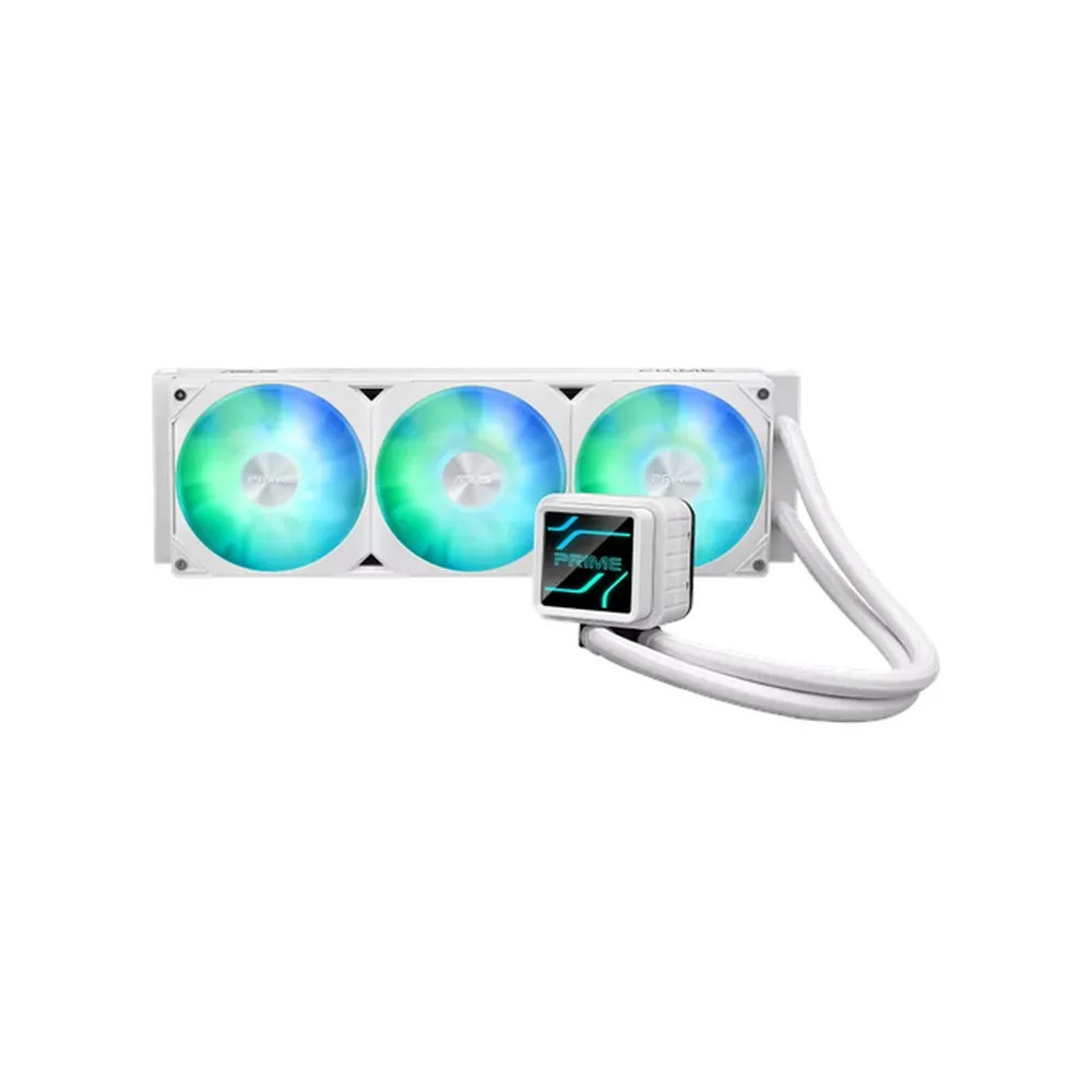 Asus Prime LC 360 ARGB AIO Liquid Cooler, Customizable Infinity Mirror, Supports Intel, AMD Sockets, White, 1 Year Warranty | 90RC0102-B0EAY0