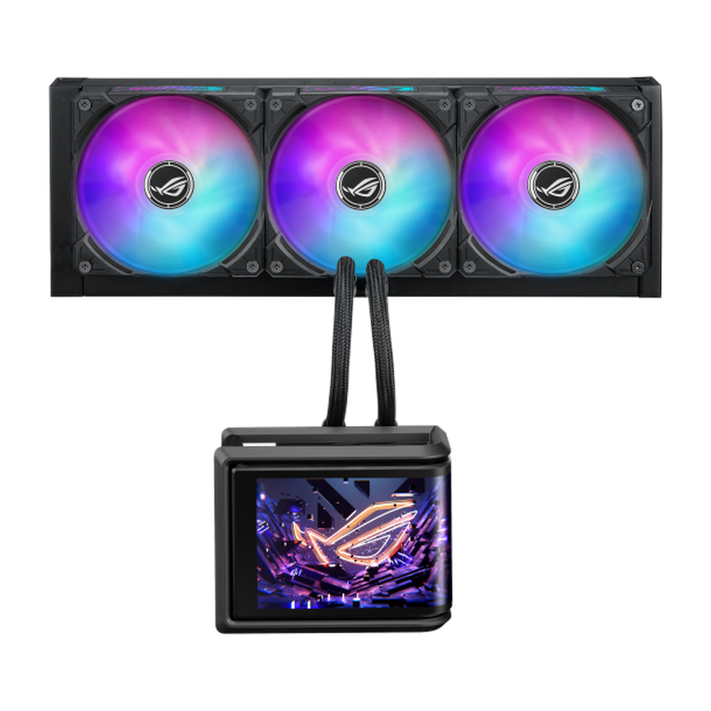 Asus ROG Ryuo IV SLC 360 ARGB Liquid Cooler, 6.67" AMOLED Display, Supports Intel, AMD Sockets, Black, 1 Year Warranty | 90RC0151-B0EAY0