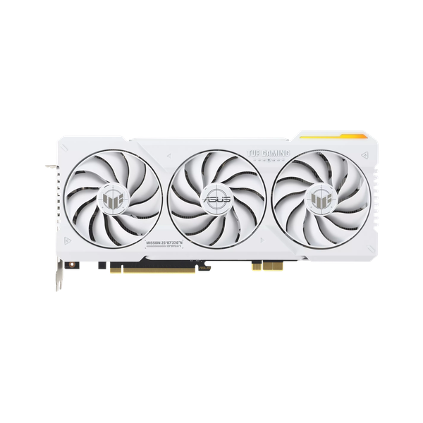 Asus TUF Gaming GeForce RTX 4070 Ti SUPER Back-To-the-Future OC Edition Graphics Card, GDDR6X 16 GB 256-bit Memory, HDMI 2.1a & DP 1.4a Outputs, PCI Express 4.0, 2670 MHz Core Clock, 21 GBps Memory Clock, White, 1 Year Warranty | 90YV0KI0-M0NA00