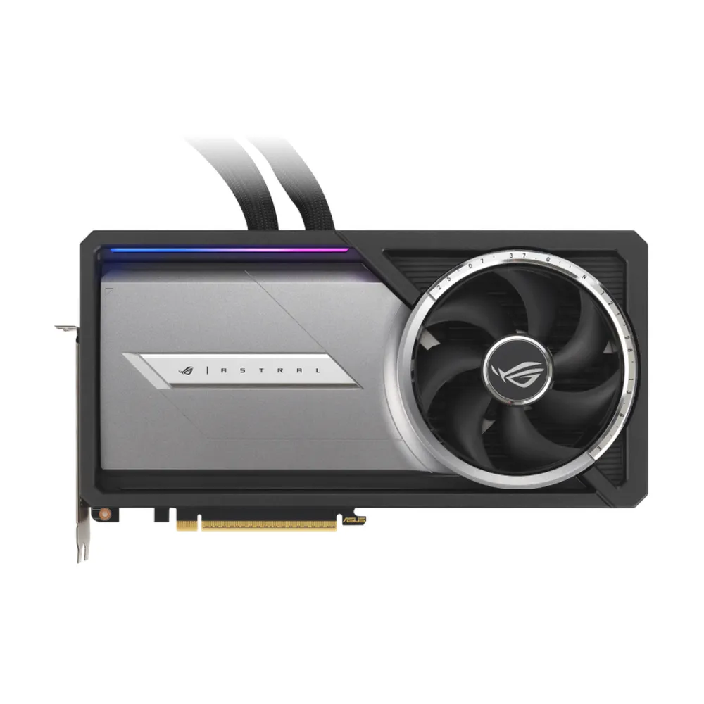 Asus ROG ASTRAL Liquid Cooled GeForce RTX 5090 OC Edition AR GB Graphics Card, GDDR7 32 GB 512-bit Memory, HDMI 2.1b & DP 2.1b Outputs, PCI Express 5.0, 2610 MHz Core Clock, 28 GBps Memory Clock, 360mm Radiator, 1 Year Warranty | 90YV0LW2-M0NA00