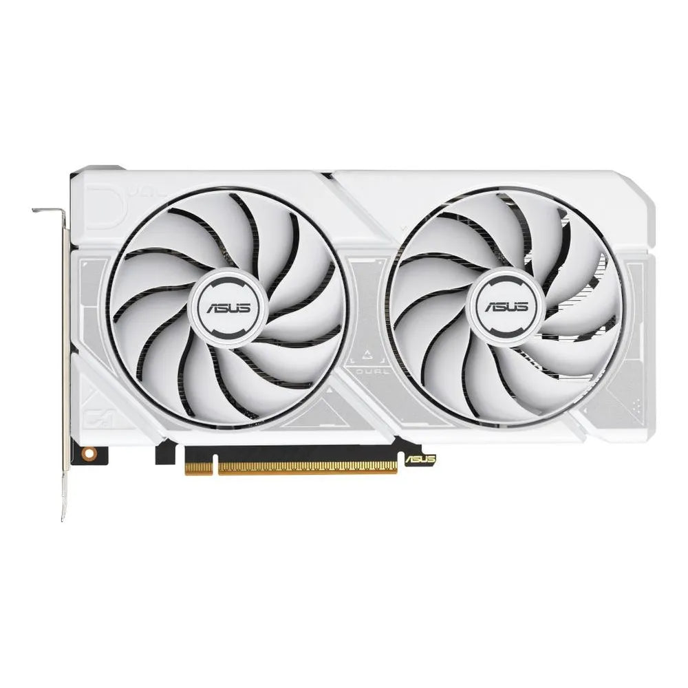 Asus Dual GeForce RTX 5060 White OC Edition Graphics Card, GDDR7 8GB 128-bit Memory, HDMI 2.1b & DP 2.1b Outputs, PCI Express 5.0, 2677 MHz Core Clock, 28 Gbps Memory Clock, 1 Year Warranty | 90YV0N15-M0NA00