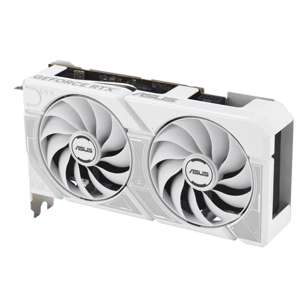 Asus Dual GeForce RTX 5060 White OC Edition Graphics Card, GDDR7 8GB 128-bit Memory, HDMI 2.1b & DP 2.1b Outputs, PCI Express 5.0, 2677 MHz Core Clock, 28 Gbps Memory Clock, 1 Year Warranty | 90YV0N15-M0NA00