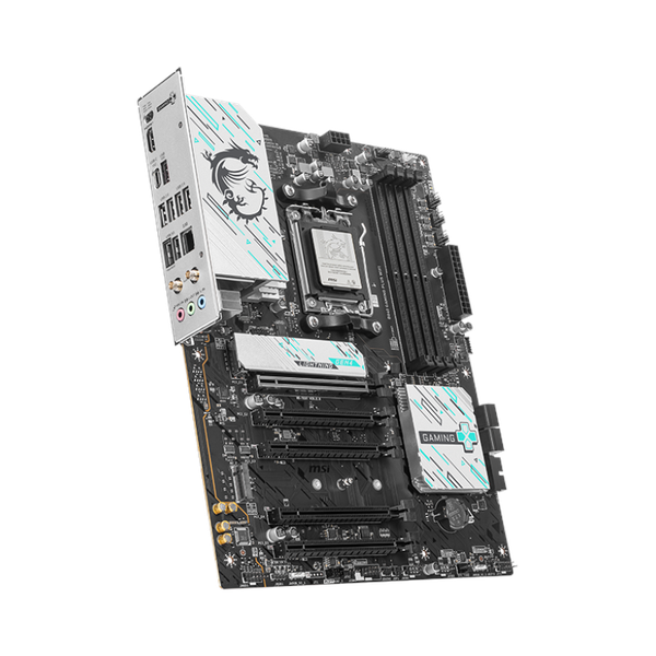 لوحة أم للألعاب Msi B840 Gaming Plus WiFi، مقبس AM5، عامل الشكل ATX، ذاكرة وصول عشوائي DDR5، منفذ PCIe 4.0، واي فاي 7، بلوتوث 5.4، منفذ USB بسرعة 10 جيجابت في الثانية، شبكة LAN بسرعة 2.5 جيجابت، ضمان سنة واحدة | 911-7E57-002