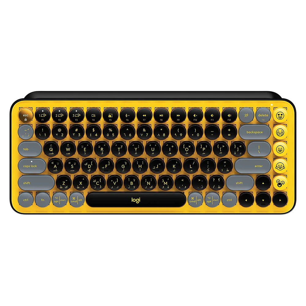 KEYBOARD LOGITECH POP KEYS MECHANICAL WIRELESS BLK/YELLO-AR | 920-010816
