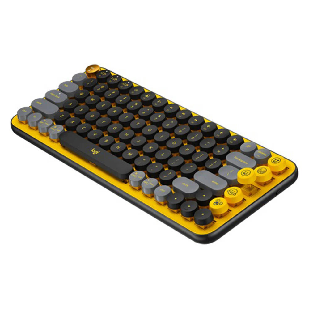KEYBOARD LOGITECH POP KEYS MECHANICAL WIRELESS BLK/YELLO-AR | 920-010816