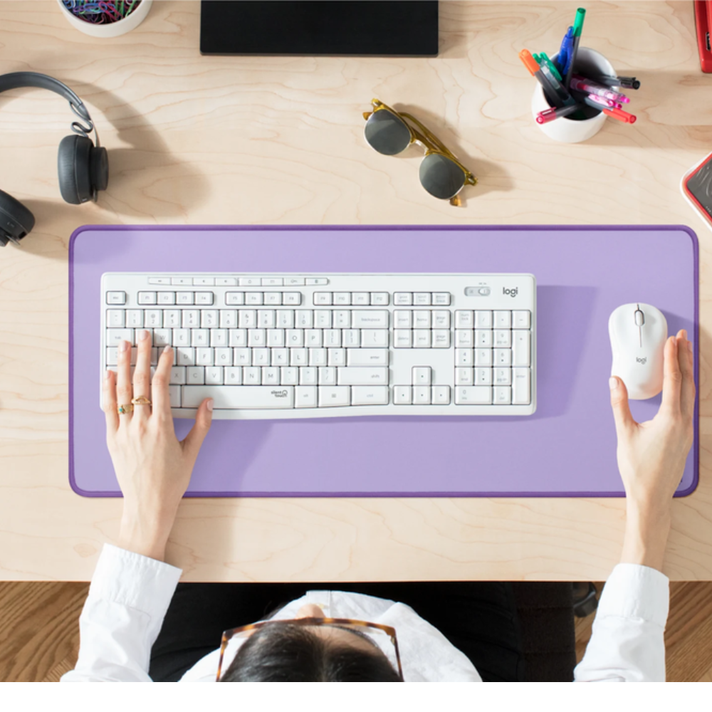 Logitech Desk Mat Studio Series Lavender 700 x 300mm Anti-Slip Desk Pad | 956-000054