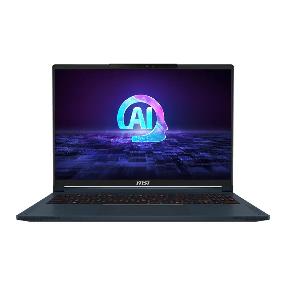 MSI Stealth 16 AI Studio A1VGG معالج Intel Ultra 9 185H، ذاكرة وصول عشوائي (RAM) سعة 32 جيجابايت، قرص صلب (SSD) سعة 1 تيرابايت، بطاقة رسومات NVIDIA RTX 4070 سعة 8 جيجابايت GDDR6، شاشة QHD+ مقاس 16 بوصة، ويندوز 11 هوم، ضمان لمدة سنة | 9S7-15F412-040