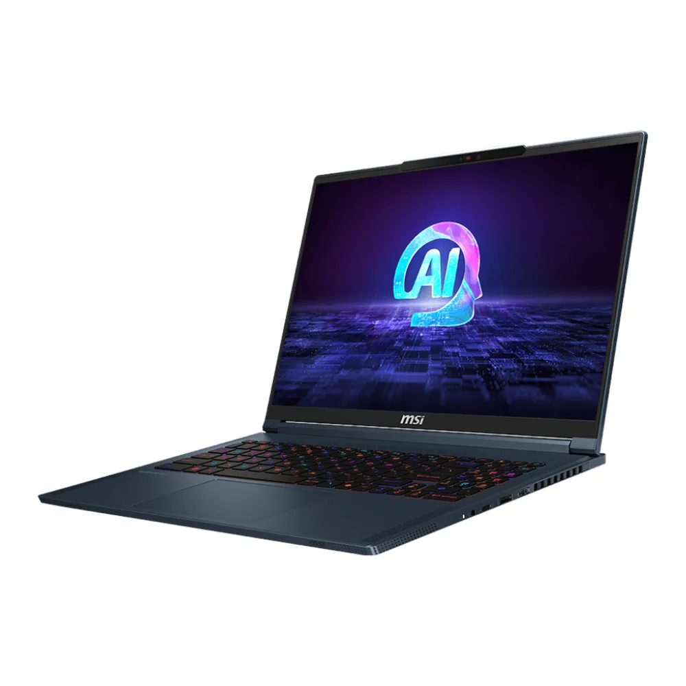 MSI Stealth 16 AI Studio A1VGG معالج Intel Ultra 9 185H، ذاكرة وصول عشوائي (RAM) سعة 32 جيجابايت، قرص صلب (SSD) سعة 1 تيرابايت، بطاقة رسومات NVIDIA RTX 4070 سعة 8 جيجابايت GDDR6، شاشة QHD+ مقاس 16 بوصة، ويندوز 11 هوم، ضمان لمدة سنة | 9S7-15F412-040