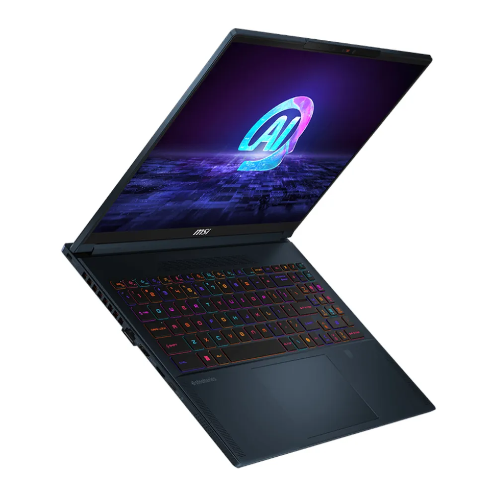 MSI Stealth 16 AI Studio A1VGG معالج Intel Ultra 9 185H، ذاكرة وصول عشوائي (RAM) سعة 32 جيجابايت، قرص صلب (SSD) سعة 1 تيرابايت، بطاقة رسومات NVIDIA RTX 4070 سعة 8 جيجابايت GDDR6، شاشة QHD+ مقاس 16 بوصة، ويندوز 11 هوم، ضمان لمدة سنة | 9S7-15F412-040