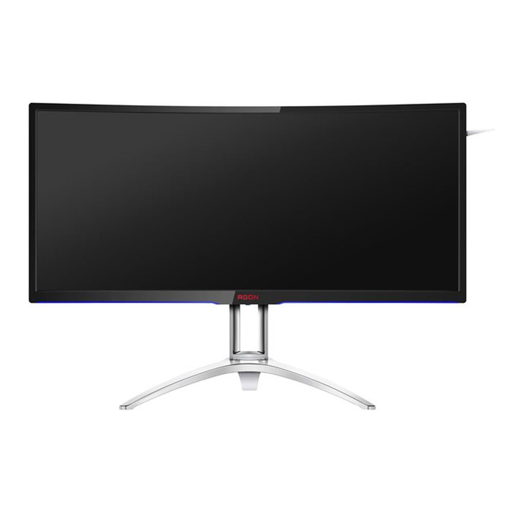 شاشة ألعاب AOC AGON AG352QCX منحنية فائقة الاتساع مقاس 35 بوصة، بدقة (2560x1080)، 200 هرتز، 4 مللي ثانية، FreeSync Premium، HDMI، DP، DVI و VGA، حامل قابل لتعديل الارتفاع/الإمالة/الدوران، أسود وفضي، ضمان لمدة عام | AG352QCX