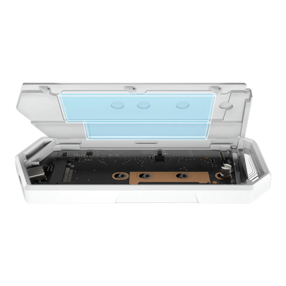 علبة قرص صلب Asus ROG Strix Arion Hatsune Miku Edition، USB3.2 الجيل الثاني، سرعات نقل تصل إلى 10 جيجابت في الثانية، تدعم أقراص M.2 PCIe NVM Express SSD، تتضمن R-Hook، تأثيرات إضاءة Aura Sync، أبيض/توقيع هاتسوني ميكو، ضمان لمدة سنة | 90DD02H1-M09010