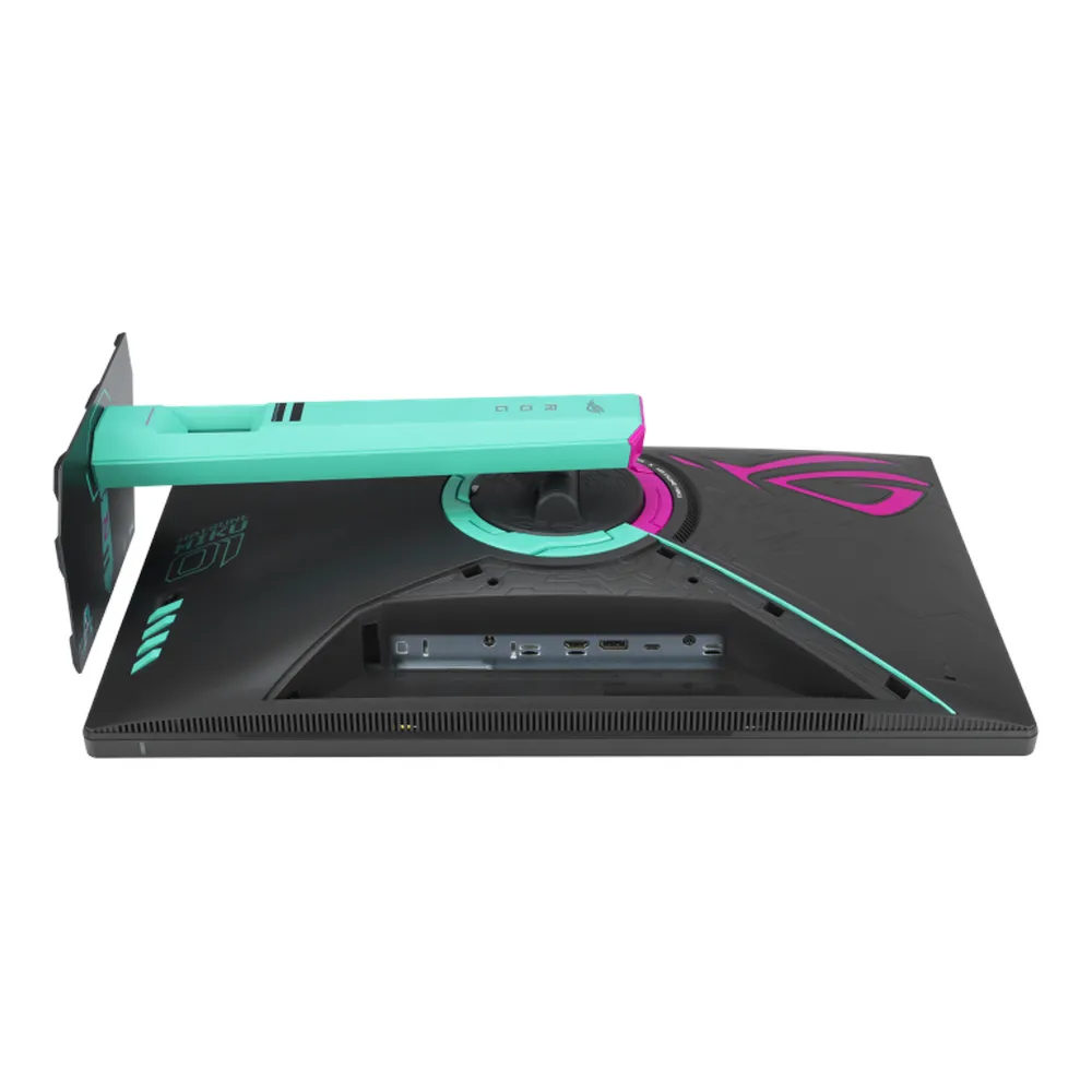 شاشة ألعاب Asus ROG Strix XG27ACMEG-G Hatsune Miku Edition، دقة 27" QHD (2560 x 1440)، 260Hz، شاشة مضادة للانعكاس، 1ms (GTG) Response Time، USB-C، HDMI، DisplayPort، حامل قابل للإمالة والدوران وتعديل الارتفاع، Adaptive Sync Compatible، Black/Hatsune