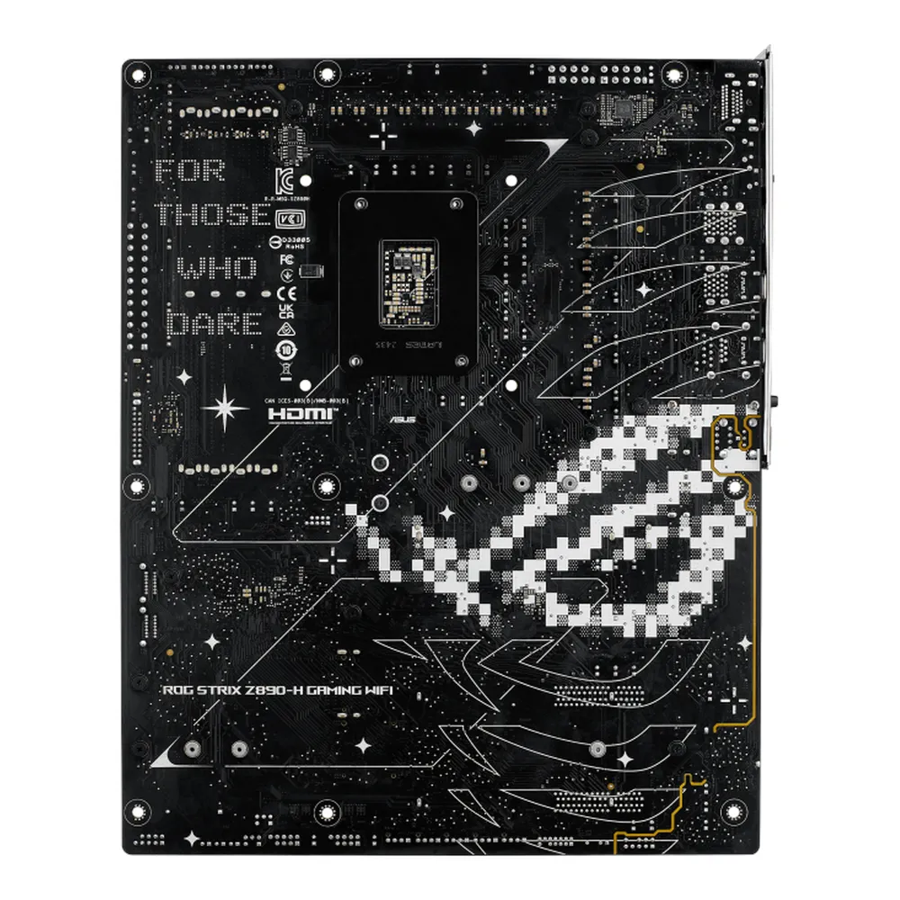 لوحة أم للألعاب Asus ROG STRIX Z890-H WIFI، مقبس LGA1851، عامل الشكل ATX، ذاكرة وصول عشوائي DDR5، PCIe 5.0، USB 20Gbps، HDMI، VGA، Wi-Fi 7، بلوتوث، إيثرنت Realtek 5Gb، شبكة AI Networking II، Aura Sync، ضمان سنة واحدة | 90MB1K20-M0EAY0