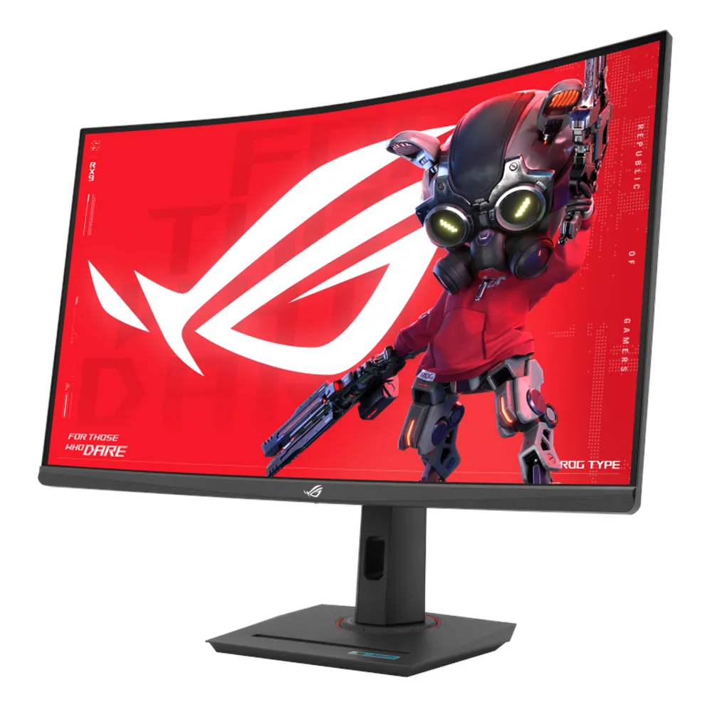 Asus ROG Strix XG32WCMS Curved Gaming Monitor, 31.5" QHD (2560 x 1440) Resolution, 280Hz, Anti-glare, 1ms GtG Response Time, DP, HDMI, USB-C, Fully Adjustable Stand, Black, 1 Year Warranty | XG32WCMS