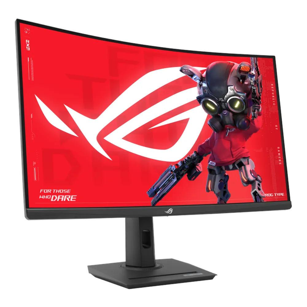 Asus ROG Strix XG32WCMS Curved Gaming Monitor, 31.5" QHD (2560 x 1440) Resolution, 280Hz, Anti-glare, 1ms GtG Response Time, DP, HDMI, USB-C, Fully Adjustable Stand, Black, 1 Year Warranty | XG32WCMS