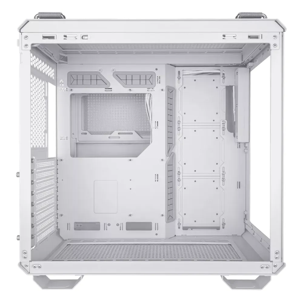 Asus TUF Gaming GT502 ATX Tower PC Case, Front & Left Tempered Glass Panels, Dual Chamber Chassis, Panoramic View, Removeable Dust Filters, Tool-Free Side Panels, 400mm GPU Support, USB 3.2 Gen 2, White, 1 Year Warranty | 90DC0090-B09010