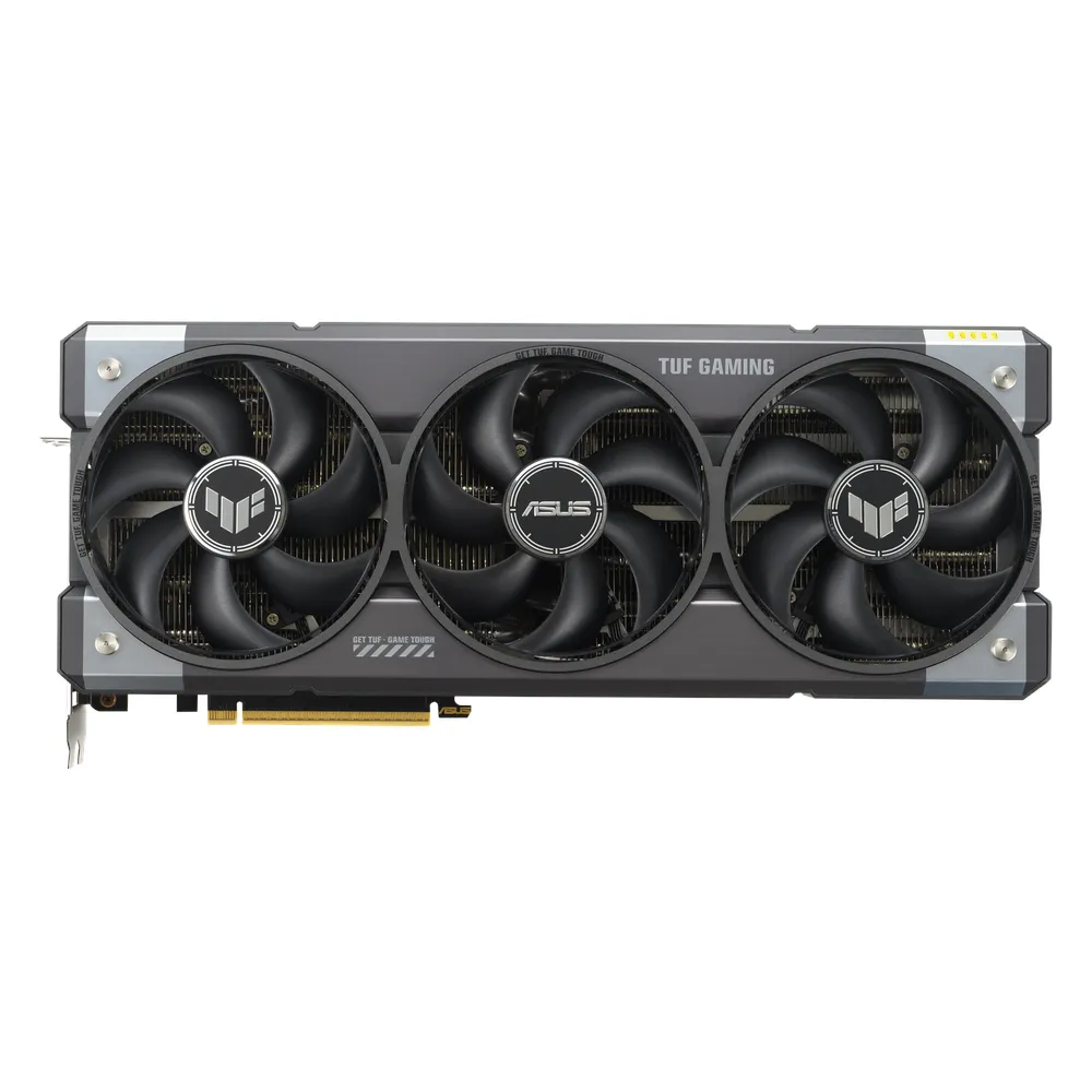 Asus TUF Gaming GeForce RTX 5090 OC Edition Graphics Card, GDDR7 32GB 512-bit Memory, HDMI 2.1b & DP 2.1b Outputs, PCI Express 5.0, 2580 MHz OC Mode Core Clock, 28 Gbps Memory Clock, 3352 AI TOPS, 1 Year Warranty | 90YV0LY0-M0NA00