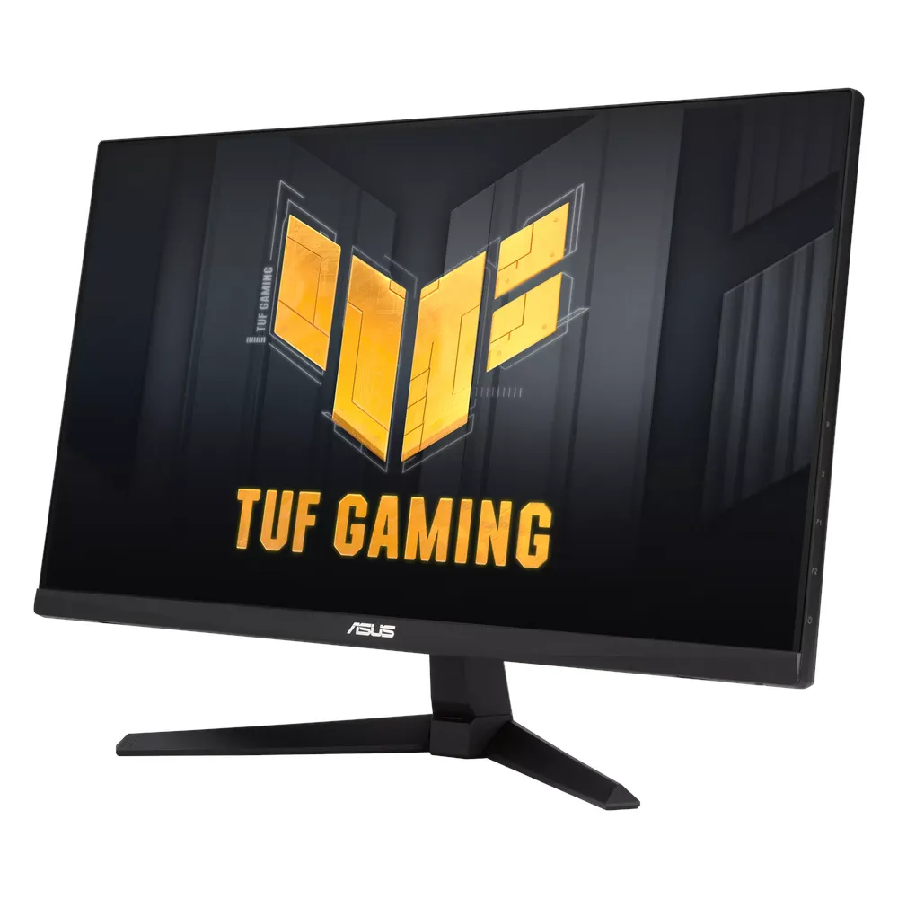 شاشة الألعاب Asus TUF Gaming VG249QM1A، دقة 23.8 بوصة FHD (1920 × 1080)، 270 هرتز، مضادة للتوهج، وقت استجابة 1 مللي ثانية (GTG)، HDMI، منفذ عرض، حامل قابل للتعديل بالإمالة، متوافقة مع G-SYNC، مكبرات صوت مدمجة، أسود، ضمان 3 سنوات | VG249QM1A
