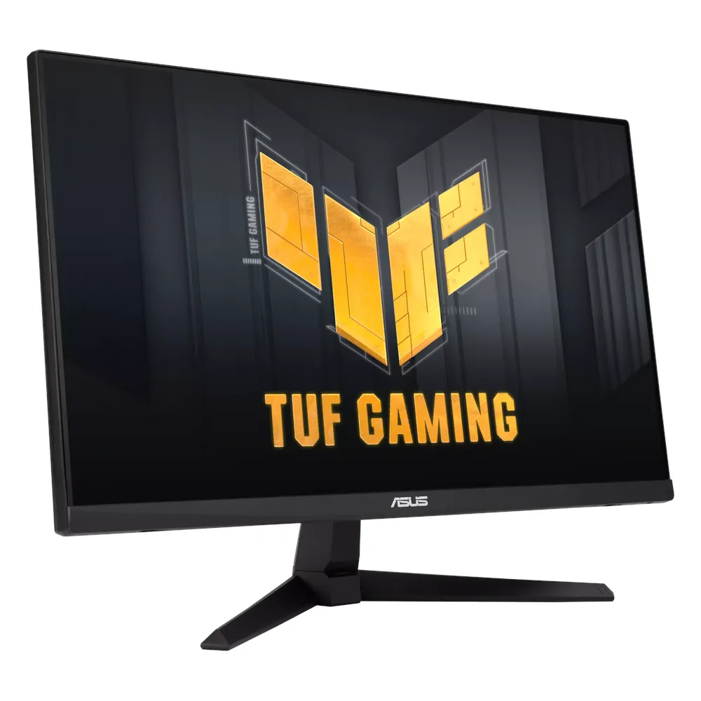 شاشة الألعاب Asus TUF Gaming VG249QM1A، دقة 23.8 بوصة FHD (1920 × 1080)، 270 هرتز، مضادة للتوهج، وقت استجابة 1 مللي ثانية (GTG)، HDMI، منفذ عرض، حامل قابل للتعديل بالإمالة، متوافقة مع G-SYNC، مكبرات صوت مدمجة، أسود، ضمان 3 سنوات | VG249QM1A