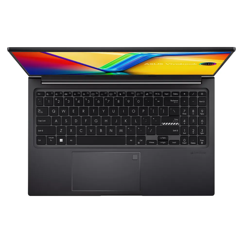 لاب توب اسوس فيفو بوك 15، معالج انتل كور i9-13900H، ذاكرة وصول عشوائي 16 جيجا بايت، قرص صلب 1 تيرا بايت، شاشة OLED 15.6 بوصة 2.8K 120 هرتز، ويندوز 11 هوم، لوحة مفاتيح بإضاءة خلفية باللغتين الإنجليزية والعربية، ضمان سنة | X1505VA-MA897W-VB-1