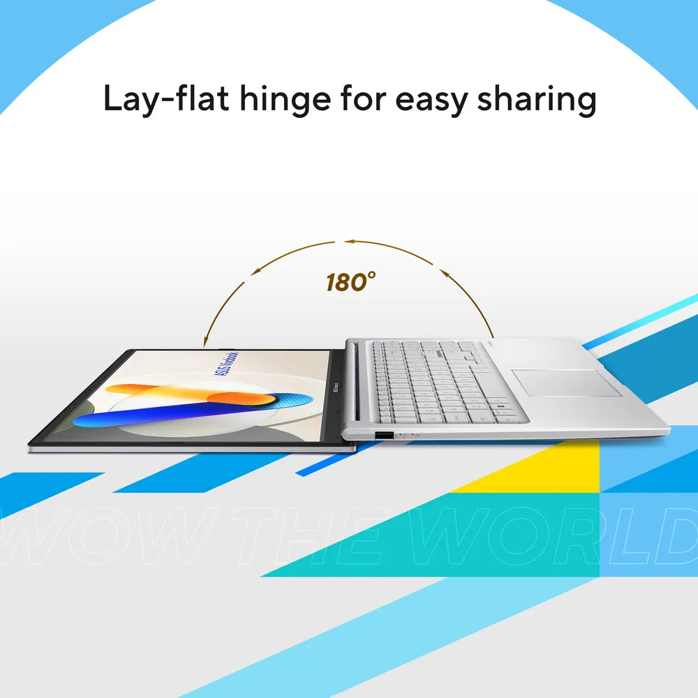 Asus Vivobook 15 Laptop, Intel Core i7-1355U Processor, 16GB RAM, 512GB SSD, 15.6" FHD Display, Windows 11 Home, English & Arabic Backlit Keyboard, Cool Silver, 1 Year Warranty | X1504VA-BQ715W